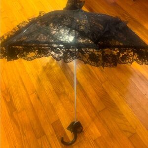 Black lace parasol